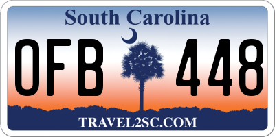 SC license plate OFB448