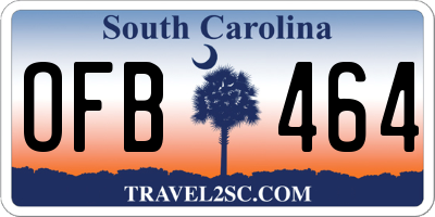 SC license plate OFB464
