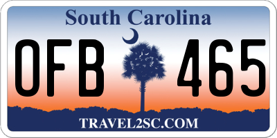 SC license plate OFB465