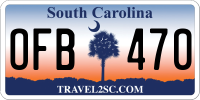 SC license plate OFB470