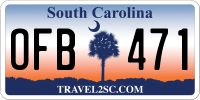 SC license plate OFB471
