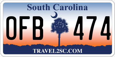 SC license plate OFB474