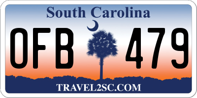 SC license plate OFB479