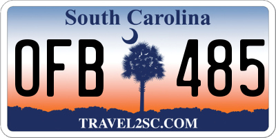 SC license plate OFB485