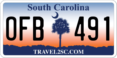 SC license plate OFB491