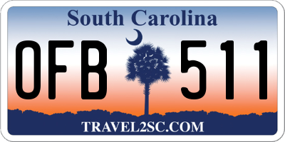 SC license plate OFB511