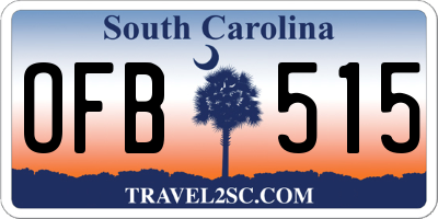 SC license plate OFB515