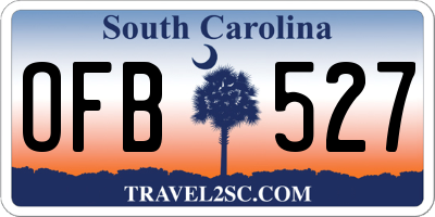 SC license plate OFB527