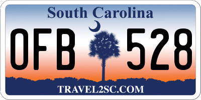 SC license plate OFB528