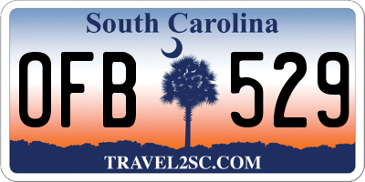 SC license plate OFB529