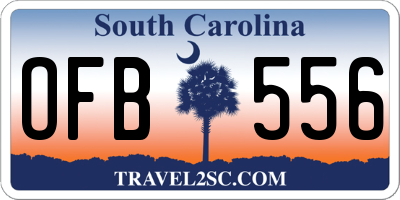 SC license plate OFB556