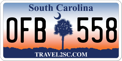 SC license plate OFB558