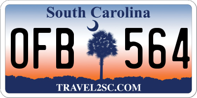 SC license plate OFB564