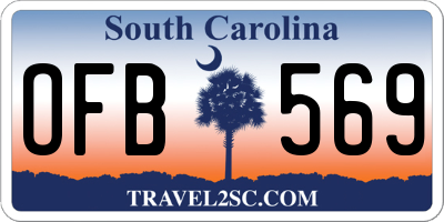 SC license plate OFB569