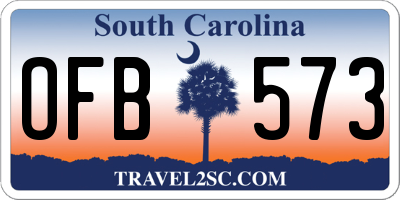 SC license plate OFB573