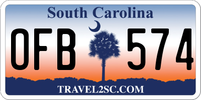 SC license plate OFB574