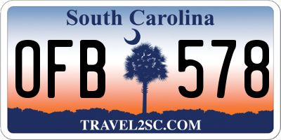 SC license plate OFB578