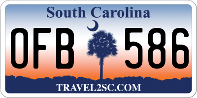 SC license plate OFB586