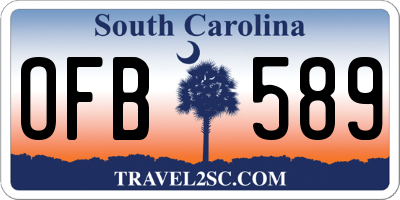 SC license plate OFB589