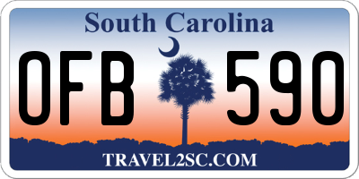 SC license plate OFB590