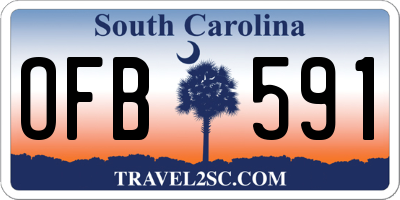 SC license plate OFB591