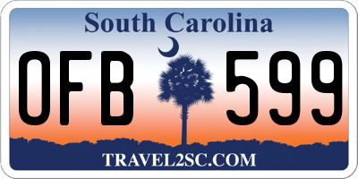 SC license plate OFB599
