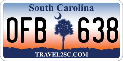 SC license plate OFB638