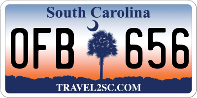 SC license plate OFB656