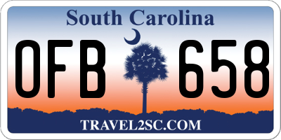 SC license plate OFB658