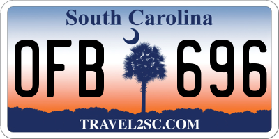 SC license plate OFB696