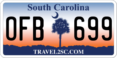 SC license plate OFB699