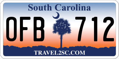 SC license plate OFB712