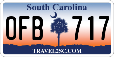 SC license plate OFB717