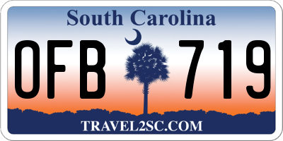 SC license plate OFB719