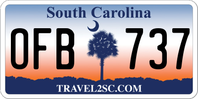 SC license plate OFB737