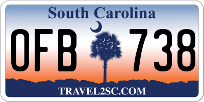 SC license plate OFB738