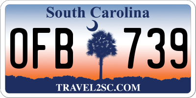 SC license plate OFB739
