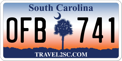 SC license plate OFB741