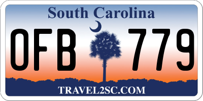 SC license plate OFB779