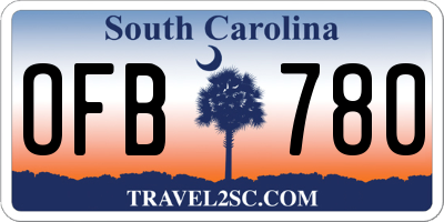 SC license plate OFB780