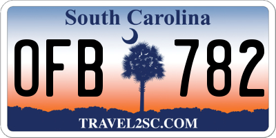 SC license plate OFB782