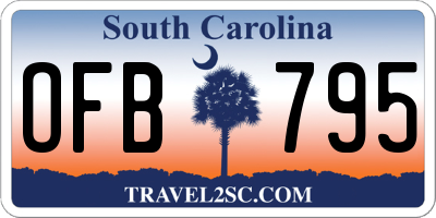 SC license plate OFB795
