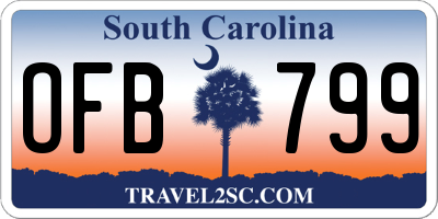 SC license plate OFB799