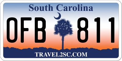 SC license plate OFB811