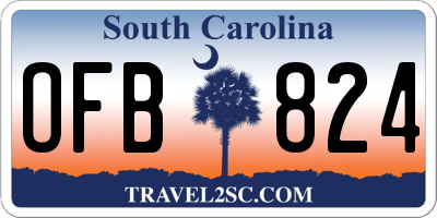 SC license plate OFB824