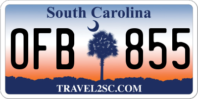 SC license plate OFB855