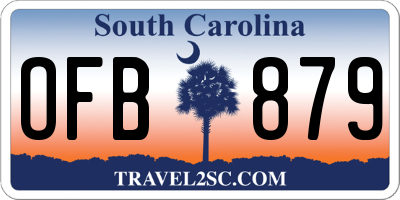 SC license plate OFB879