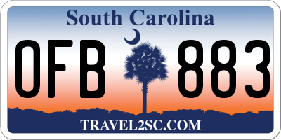 SC license plate OFB883