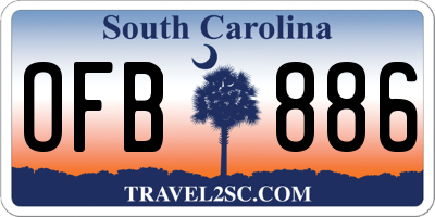 SC license plate OFB886