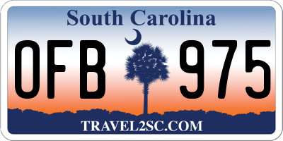 SC license plate OFB975